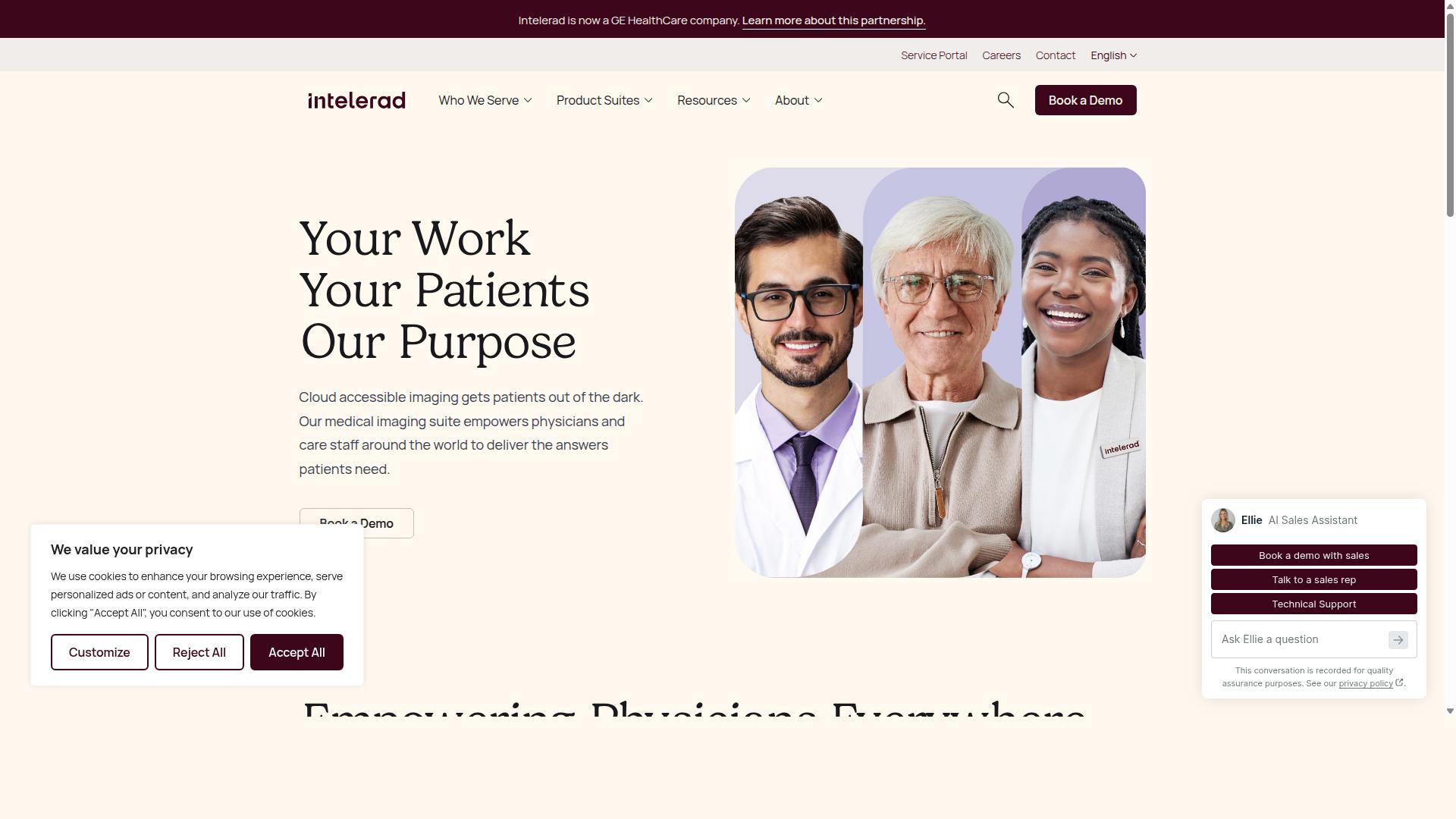IntelePACS website